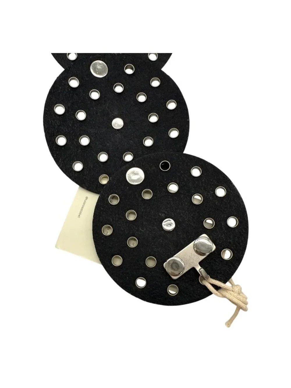 Tularosa Rhapsody Studded Disc Belt – Black Gold Boho Western Waist Belt. NWT M/